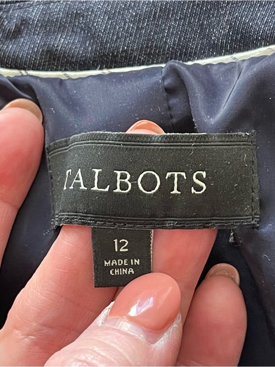 Talbots Women's Double Button Navy Blazer - Picture 10 of 10